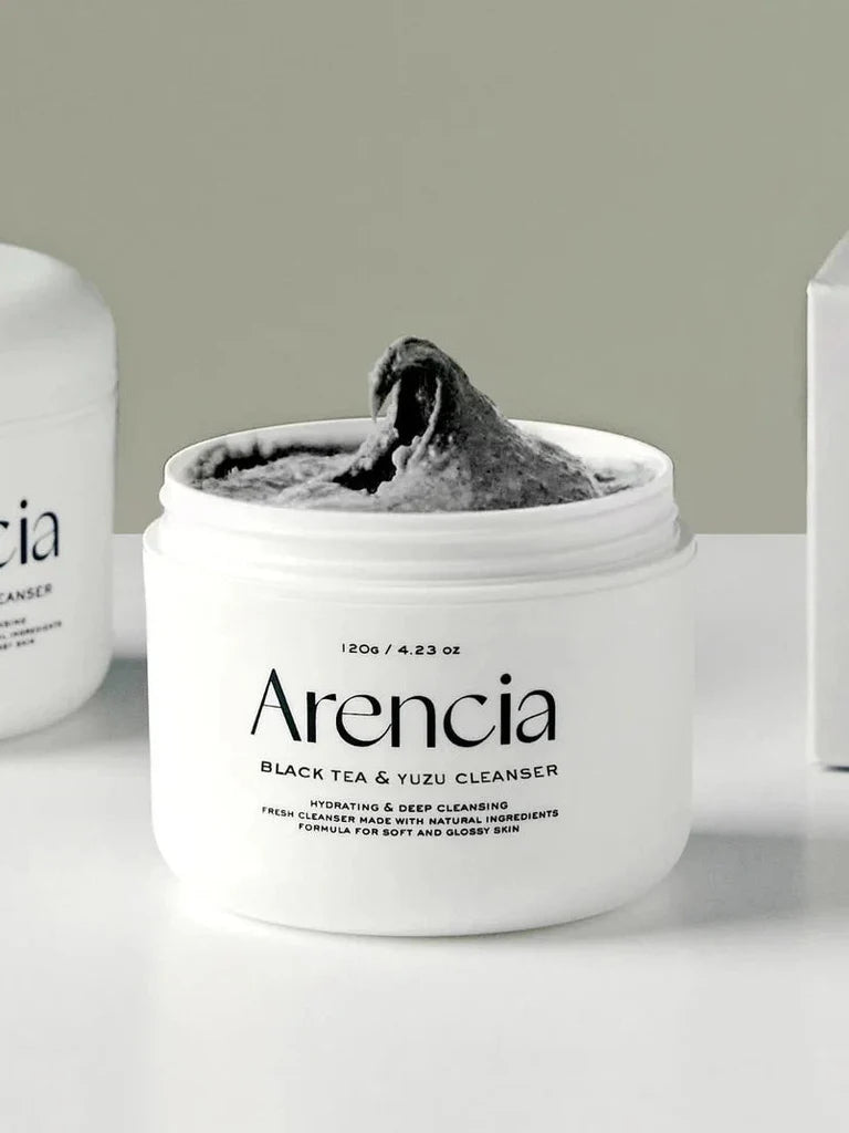 Arencia - Black Tea & Yuzu Rice Mochi Cleanser 120g - Makeup Stash Pakistan