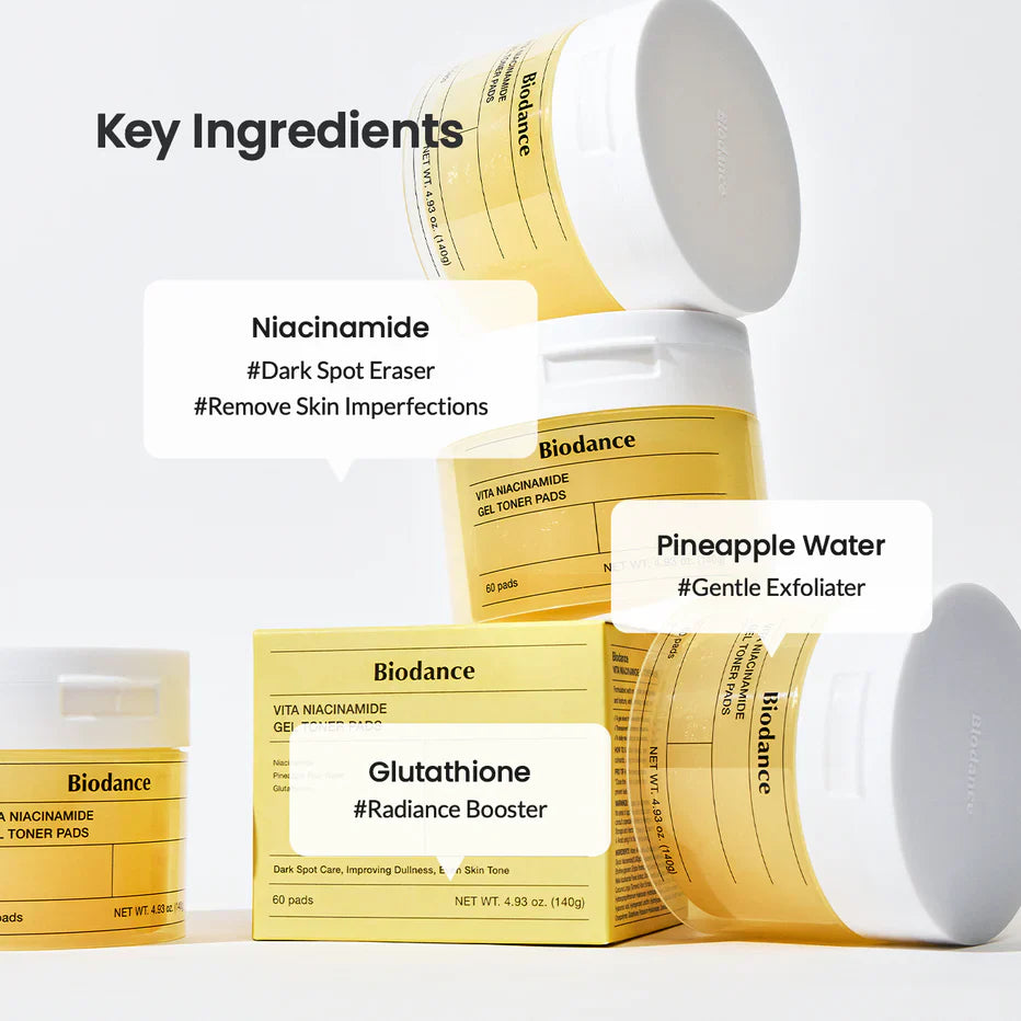 Biodance - Vita Niacinamide Gel Toner Pad (60ea) - Makeup Stash Pakistan Biodance - Vita Niacinamide Gel Toner Pad (60ea) - Makeup Stash Pakistan