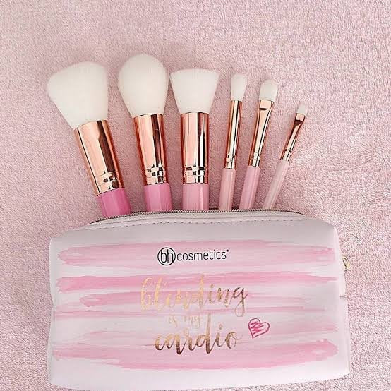 bh cosmetic mini pink perfection 6piece brush set - Makeup Stash Pakistan
