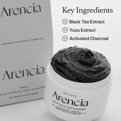 Arencia - Black Tea & Yuzu Rice Mochi Cleanser 120g - Makeup Stash Pakistan