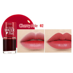 etude house water tint, cherry ade lip tint, korean lip tint, long lasting lip stain, k beauty lip tint, natural lip tint, gradient lips korea, lightweight lip tint, red lip stain, etude house tint - Makeup Stash Pakistan