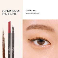 Clio - Superproof Pen Liner 02 Brown - Makeup Stash Pakistan