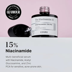 COSRX The Niacinamide 15 Serum 20ML – 15% Niacinamide Serum for Pores, Acne & Oil Control