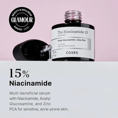 COSRX The Niacinamide 15 Serum 20ML – 15% Niacinamide Serum for Pores, Acne & Oil Control