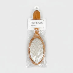 Daiso – Wooden Steel Needle Hair Brush - Makeup Stash Pakistan