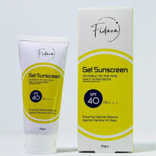 Fidara Gel Sunscreen SPF 40 PA+++ 50gm Makeup Stash Pakistan