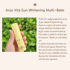 Anjo – Vita Sun Whitening Dual Function Multi Balm SPF50+ PA+++ 9g Makeup Stash Pakistan
