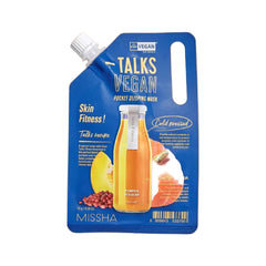 Missha - Talks Vegan Squeeze Pocket Sleeping Mask Skin Fitness Pumpkin + Red Beans 10g - Makeup Stash Pakistan