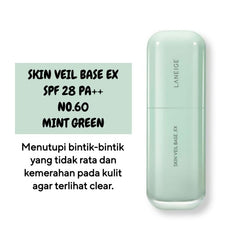 Laneige - Skin Veil Base-ex No.6 Mint Green SPF 28PA ++ 30ml - Makeup Stash Pakistan