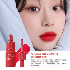 Sellout Red lip tint, Korean lip tint, matte lip tint, long lasting lip tint, red lipstick,velvet lip tint - Makeup Stash Pakistan