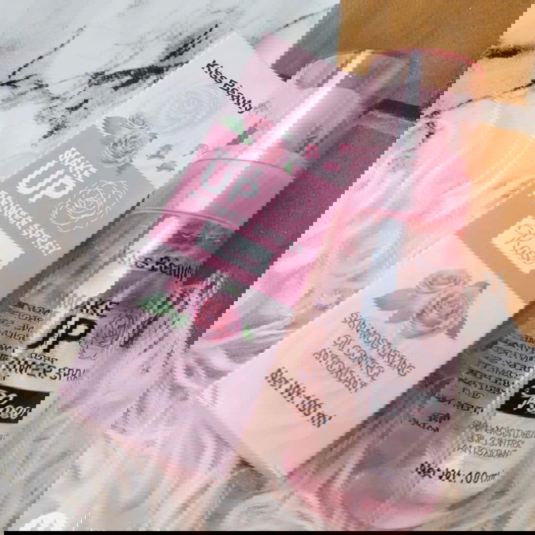 kiss beauty rose makeup primer spray 100ml - Makeup Stash Pakistan