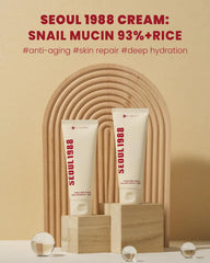 K-Secret - Seoul 1988 Snail Mucin 93% + Rice Cream 100ml - Makeup Stash Pakistan