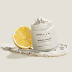 Mary & May - Lemon Niacinamide Glow Wash Off Mask 125g - Makeup Stash Pakistan
