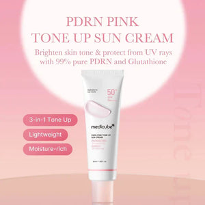 Medicube PDRN Pink Tone Up Sun Cream 50ml-Makeup Stash Pakistan