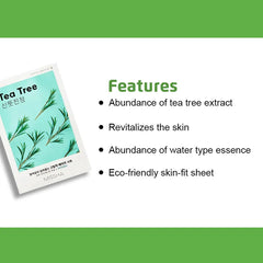 Missha - Airy Fit Tea Tree Mask Sheets 20ml - Makeup Stash Pakistan