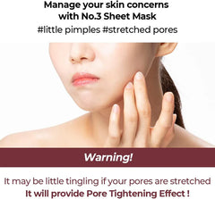 Pore Tightening Mask, Korean Sheet Mask, K Beauty Skincare, Pore Minimizing Mask, Oil Control Mask, Skin Smoothing Mask, Exfoliating Sheet Mask, Numbuzin No 3, Face Mask Korea, Clear Skin Mask, Skincare Essentials, Combination Skin Care, Beauty Mask - Makeup Stash Pakistan