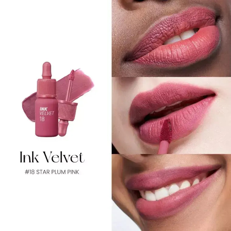 Plum Pink, Korean lip tint, matte lip tint, plum pink lipstick, long lasting lip tint, K-beauty makeup, velvet lip tint, pink plum lip color - Makeup Stash Pakistan