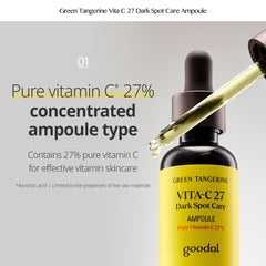 Goodal Green Tangerine Vita C 27 Dark Spot Care Ampoule 16g - Makeup Stash Pakistan