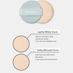 Innisfree - No Sebum Powder Cushion 21N Vanilla(REFILL) 14g - Makeup Stash Pakistan