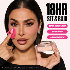 Huda Beauty Sugar Cookie, Huda Beauty Easy Bake powder, Sugar Cookie setting powder, loose baking powder, loose setting powder, Huda Beauty powder, matte setting powder, under eye brightening powder, pore blurring powder, oil control makeup powder, baking powder makeup, long lasting face powder - Makeupstashpk