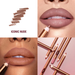 Charlotte Tilbury Lip Cheat, Charlotte Tilbury lip liner, reshape and resize lip liner, long lasting lip pencil, creamy lip liner, waterproof lip liner, lip contour pencil, fuller lips makeup, luxury lip liner, Charlotte Tilbury makeup, matte lip liner, smudge proof lip liner, lip defining pencil, nude lip liner - Makeupstashpk