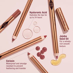 Charlotte Tilbury Lip Cheat, Charlotte Tilbury lip liner, reshape and resize lip liner, long lasting lip pencil, creamy lip liner, waterproof lip liner, lip contour pencil, fuller lips makeup, luxury lip liner, Charlotte Tilbury makeup, matte lip liner, smudge proof lip liner, lip defining pencil, nude lip liner - Makeupstashpk