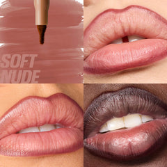 huda beauty lip contour stain, soft nude lip stain, nude lip contour, transfer proof lip stain, matte nude lip stain, long lasting lip color, huda beauty makeup, nude lip liner stain, waterproof lip stain, soft glam lip makeup, natural nude lips,Makeupstashpk