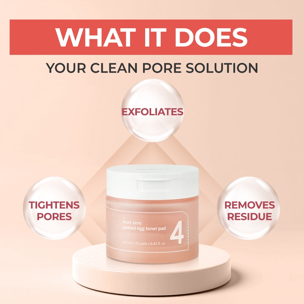 Numbuzin No.4 Pore Zero Peeled Egg Toner Pad 190ml (70 Pads) -Makeup Stash Pakistan Numbuzin No.4 Pore Zero Peeled Egg Toner Pad 190ml (70 Pads) -Makeup Stash Pakistan