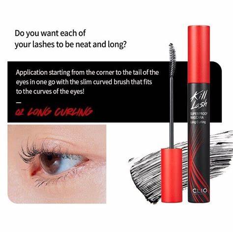 Clio - Kill Lash Superproof Mascara 01 Long Curling - Makeup Stash Pakistan Clio - Kill Lash Superproof Mascara 01 Long Curling - Makeup Stash Pakistan