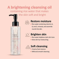 The Face Shop - Rice Water Bright Light Cleansing Oil 150ml - Makeup Stash Pakistan