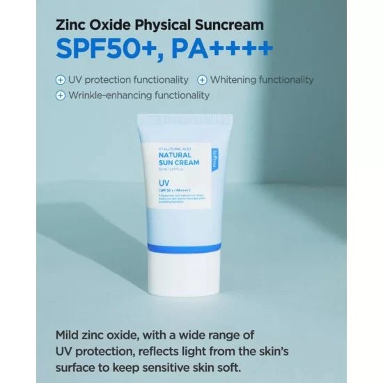 ISNTREE Hyaluronic Acid Natural Sun Cream SPF 50+ PA++ 50ml - Makeup MSash PakiMSan - Isntree
