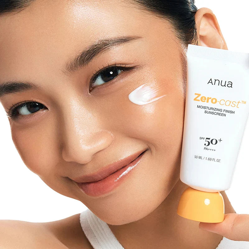 Anua - Zero-Cast Moisturizing Finish Sunscreen 50ml-Makeup Stash Pakistan