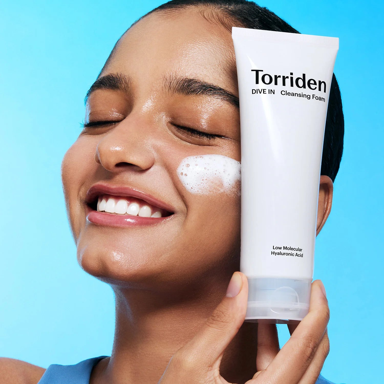 Torriden,Foam Cleanser, Hyaluronic Acid Cleanser, Korean Face Wash, Hydrating Cleanser, Gentle Face Wash, Torriden DIVE IN Cleanser, Low Molecular Hyaluronic Acid, Korean Skincare - Makeupstashpk