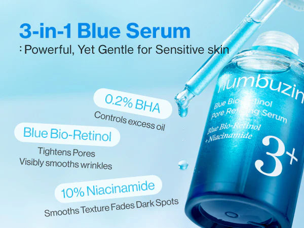 Numbuzin - No.3 Blue Bio-Retinol Pore Refining Serum 30ml - Makeup Stash Pakistan