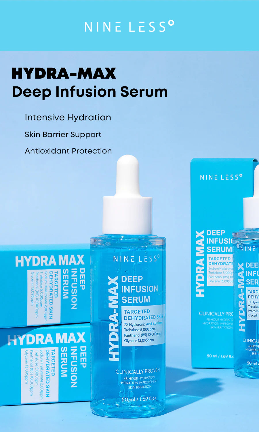 NinelessHydra,Deep Infusion Serum, Intense Hydration , Serum, Makeup Stash Pakistan