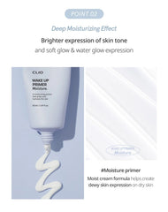 Hydrating Primer, Moisture Primer, Makeup Base Korea, K Beauty Primer, Dewy Skin Primer, Smooth Skin Base, Long Lasting Makeup Primer, CLIO Wake Up Primer, Face Primer Hydrating, Makeup Prep Essential, Glowing Skin Primer, Korean Makeup Base, Beauty Essentials, Primer for Dry Skin - Makeup Stash Pakistan