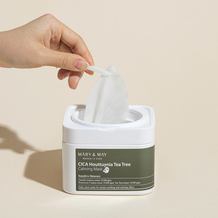 Mary & May Cica Houttuynia Tea Tree Calming Mask 30EA-Makeup Stash Pakistan