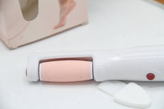 foot file electric, flawless pedi, foot care tool, heel repair, cracked heel remover, pedicure tool, dead skin remover, smooth feet device, rechargeable foot file, callus remover machine, foot care essentials - Makeup Stash Pakistan
