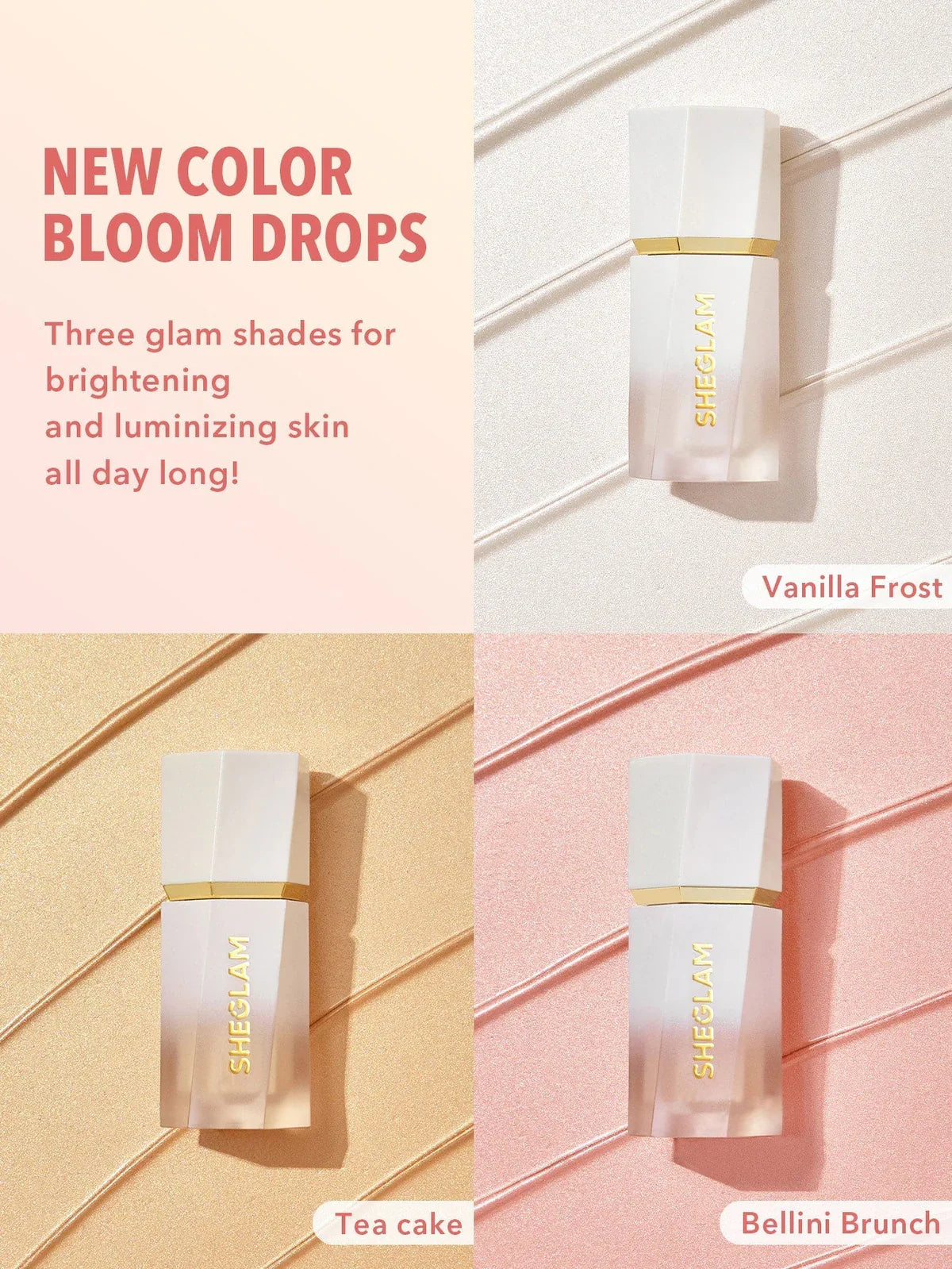 Glow Bloom highlighter ,liquid  , champagne shimmer , radiant face , cream liquid illuminator , long lasting , Makeupstashpk
