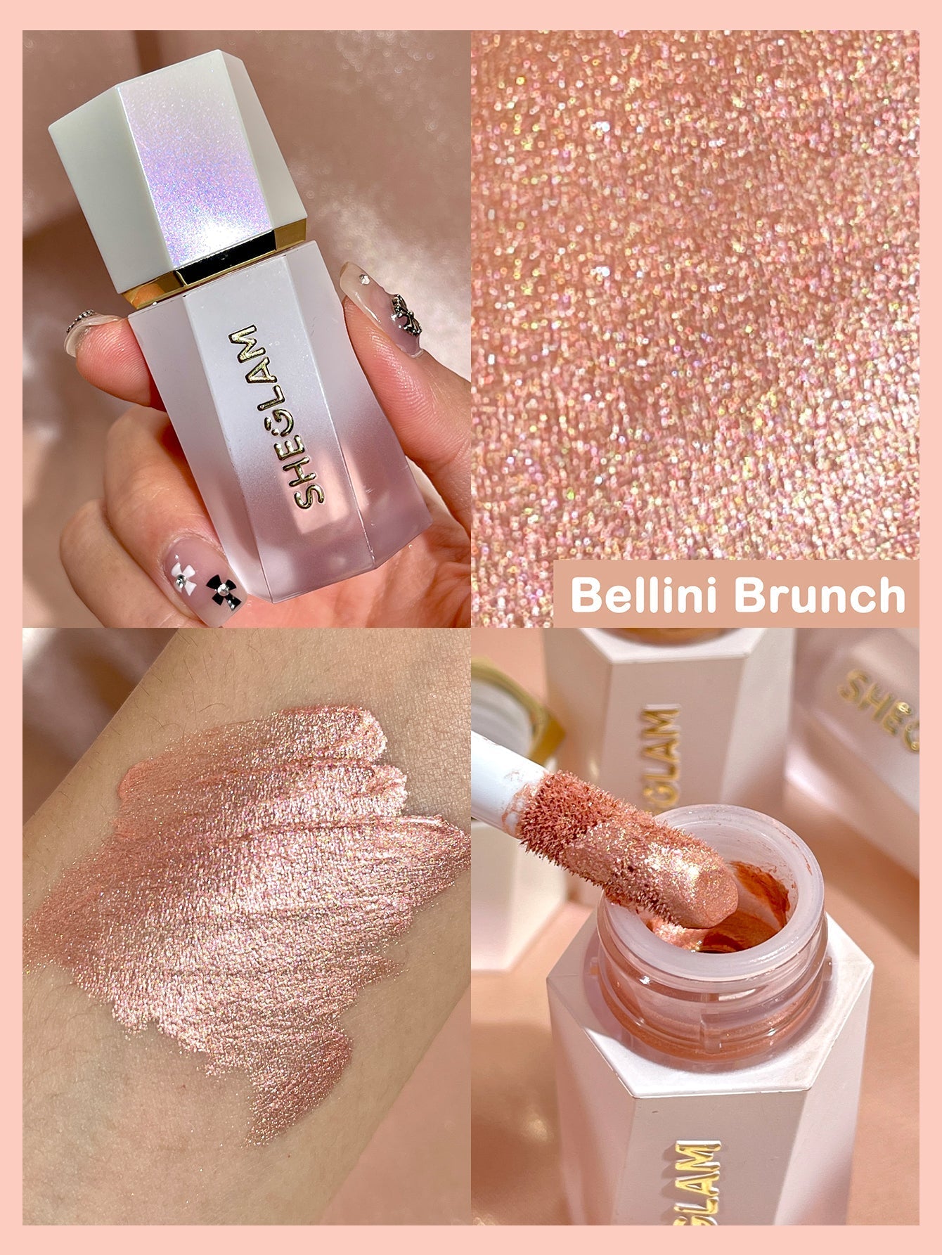 Sheglam,Liquid Highlighter,Glowing Skin,Dewy Glow,Long-lasting,Lightweight,Makeupstashpk