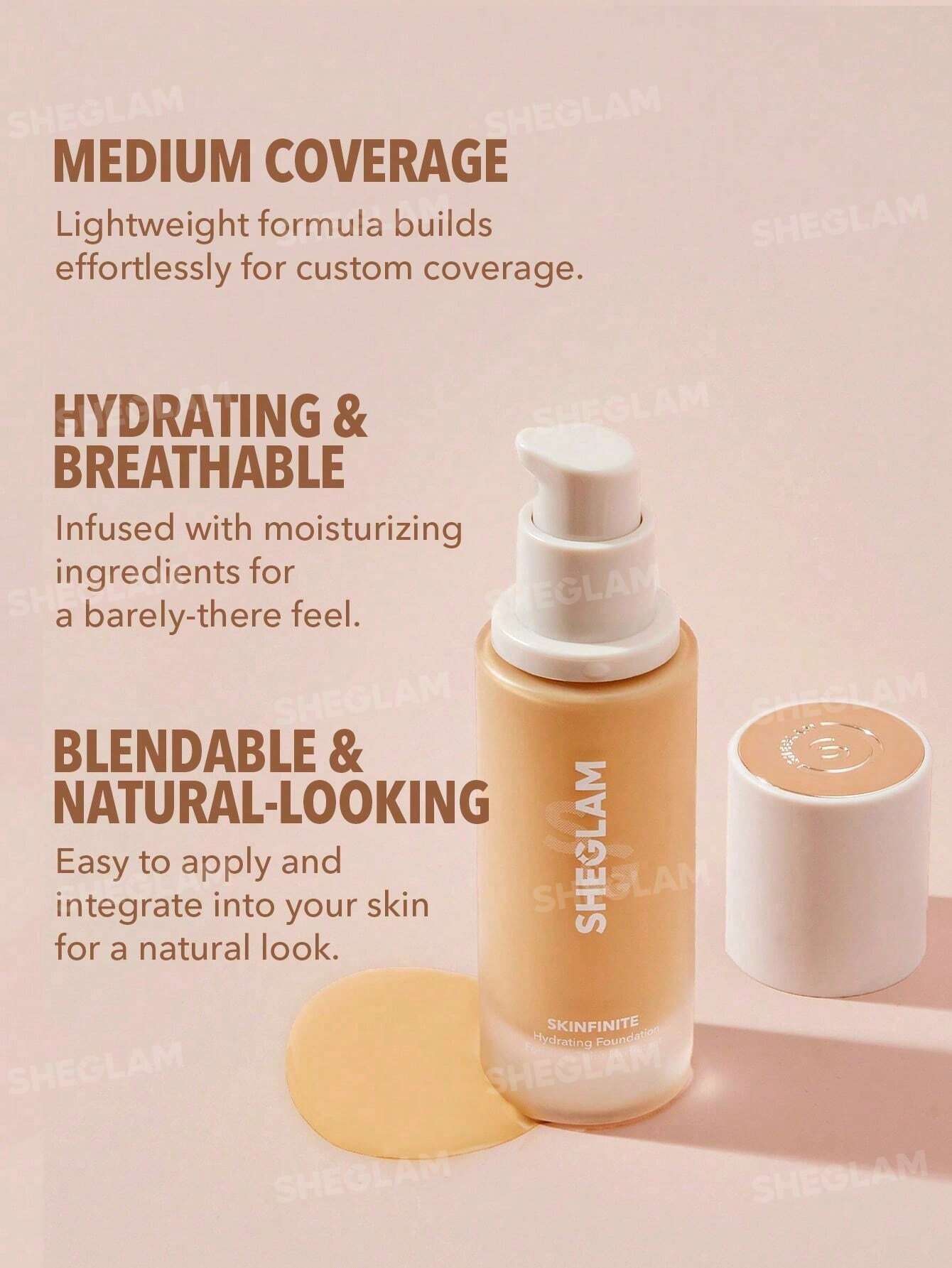 Sheglam,Foundation,Long-Lasting,Hydrating,Flawless,Full Coverage,Makeupstashpk