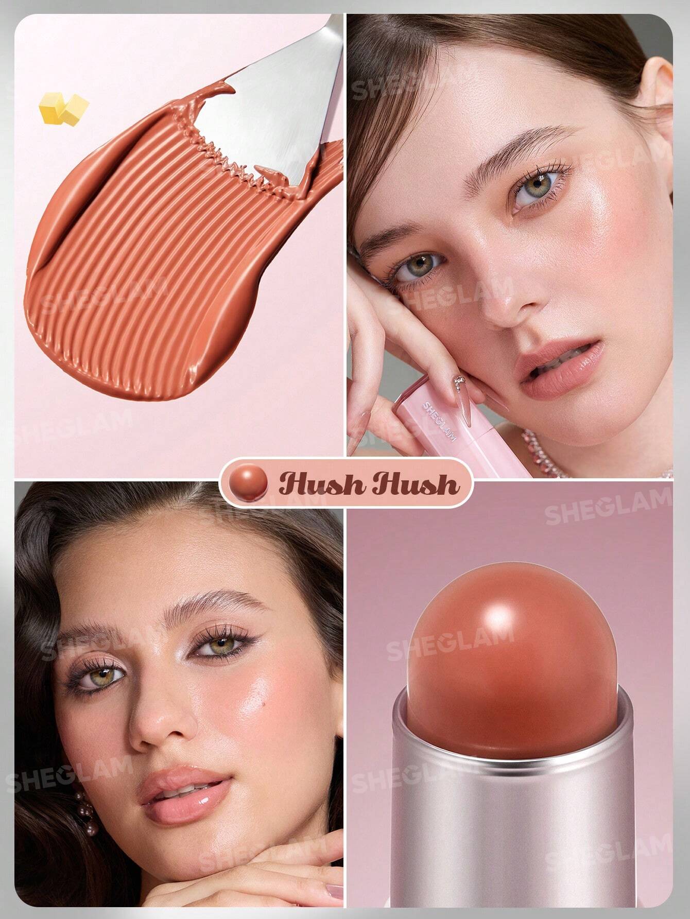 Sheglam,Bushes,Creamy Blushes,Blush Stick,Long-lasting,lightweight,Hydrating,Makeupstash