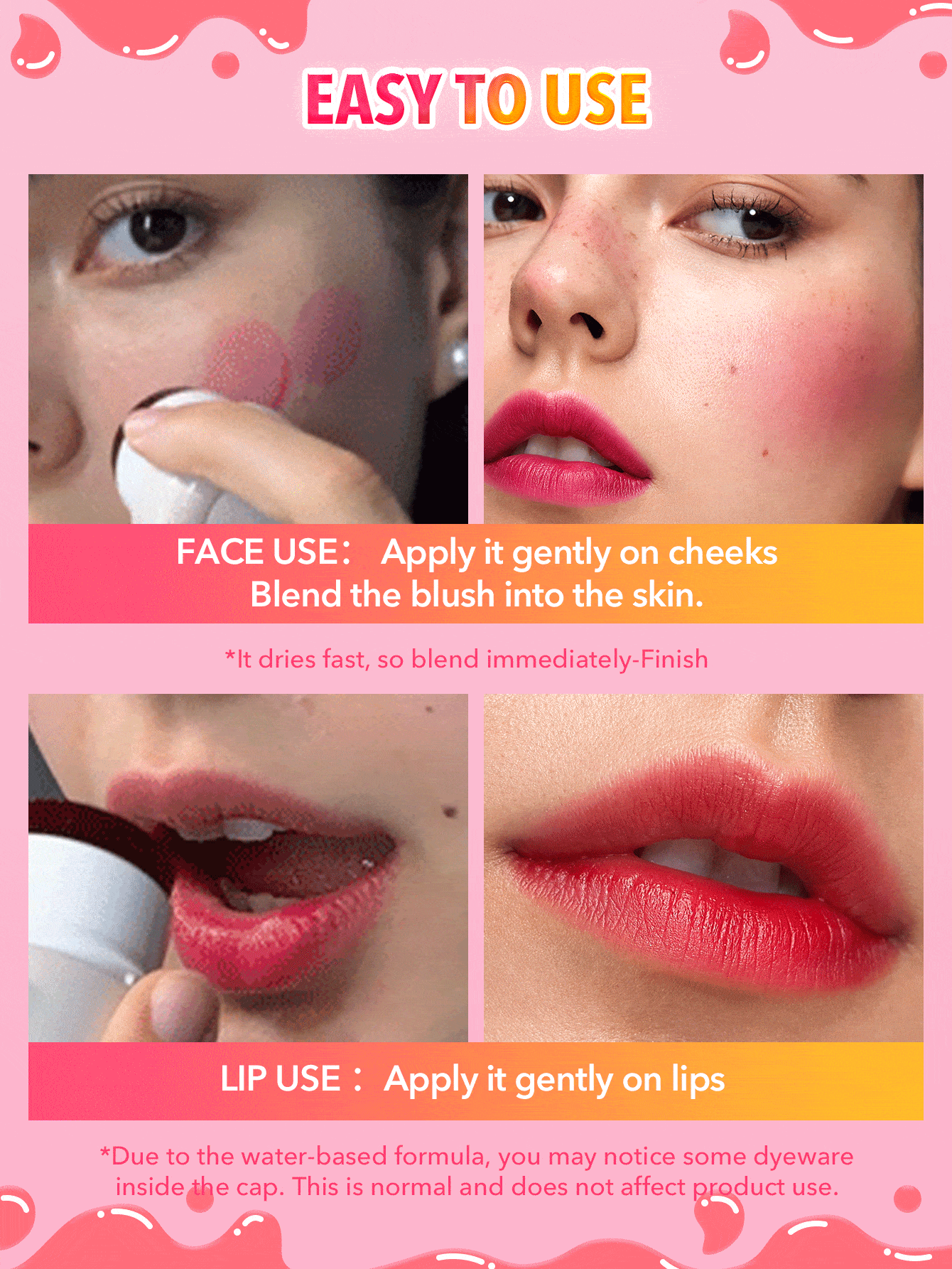 Sheglam,Jelly Tint,Lip Tint,Cheek Tint,Hydrating,Long-lastinng,Lightweight,Makeupstashpk