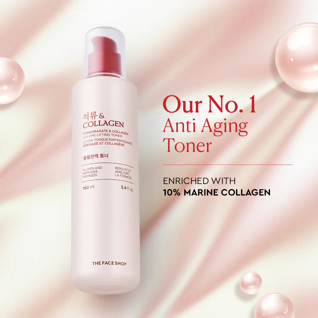 The Face Shop - Pomegranate & Collagen Volume Lifting Toner 160ml - Makeup Stash Pakistan