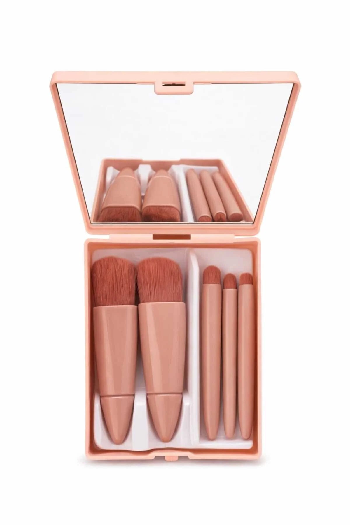 Korean makeup brush set, nude makeup brushes, 5 piece makeup brush set, professional makeup brushes, soft bristle brushes, beauty brush set, Korean beauty tools, foundation brush set, contour brush set, makeup blending brushes, travel makeup brushes - Makeupstashpk