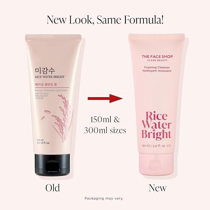 The Face Shop - Rice Water Bright Cleansing Foam 300ml - Makeup Stash Pakistan
