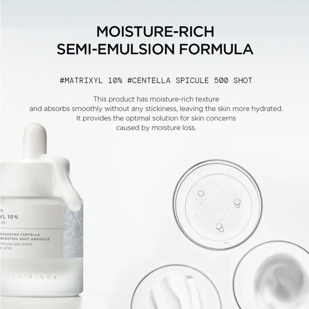 SKIN1004, Matrixyl Ampoule, Korean anti-aging serum, peptide serum, firming serum, Matrixyl 10 serum, Centella ampoule, wrinkle care serum, Korean skincare, anti-aging ampoule, hydrating serum, skin elasticity serum, Centella Asiatica serum, K-beauty skincare,Makeupstashpk