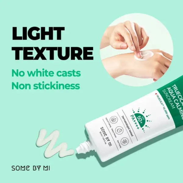 Truecica Suncream, Korean Sunscreen Pakistan, Aqua Calming Sunscreen, Sensitive Skin SPF, Korean Sunblock, Hydrating Sunscreen, Some By Mi Pakistan, Centella Sunscreen, Lightweight SPF Cream, Acne Prone Skin Sunscreen - Makeupstashpk