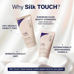 Flicka Silk Touch,3 in 1 moisturizer,face moisturizer,makeup primer,sunscreen for face,SPF moisturizer,hydrating primer,daily sunscreen,lightweight moisturizer,face primer,UV protection - Makeupstashpk