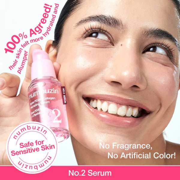 Numbuzin - No.2 Rose PDRN Collagen Plumping Serum 30ml - Makeup Stash Pakistan